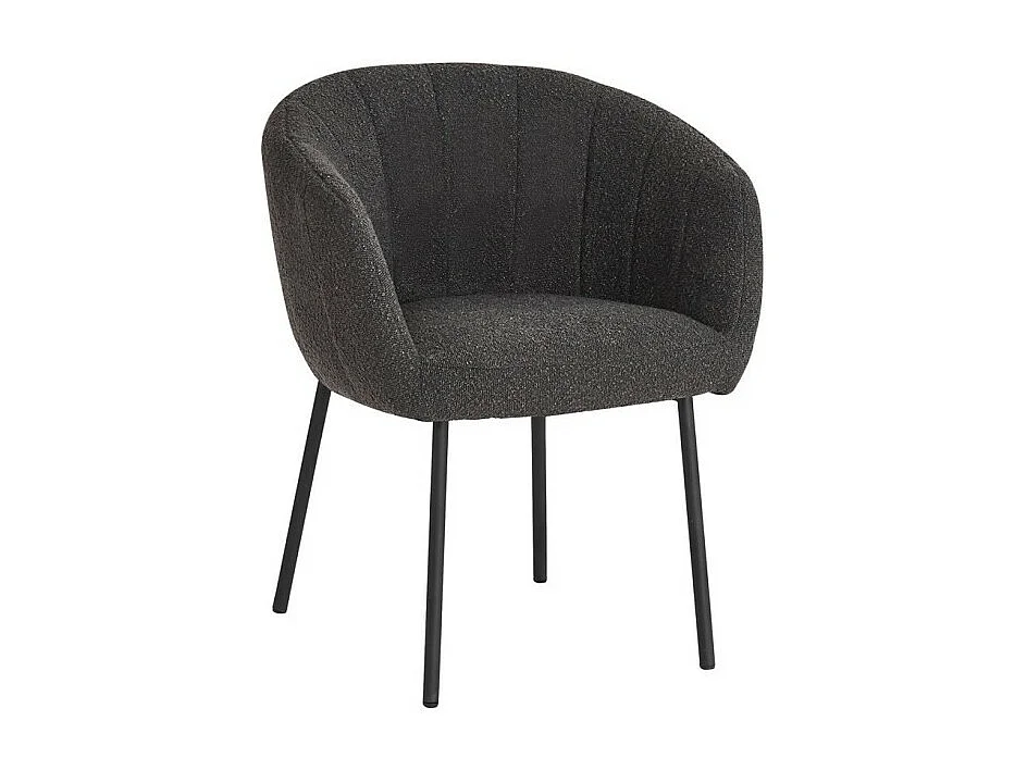 Stuhl SEVILLE Schlingenstoff Grau, Maße H79 x L57 x T62, ideal für Ihre Küche oder Ihr Esszimmer.