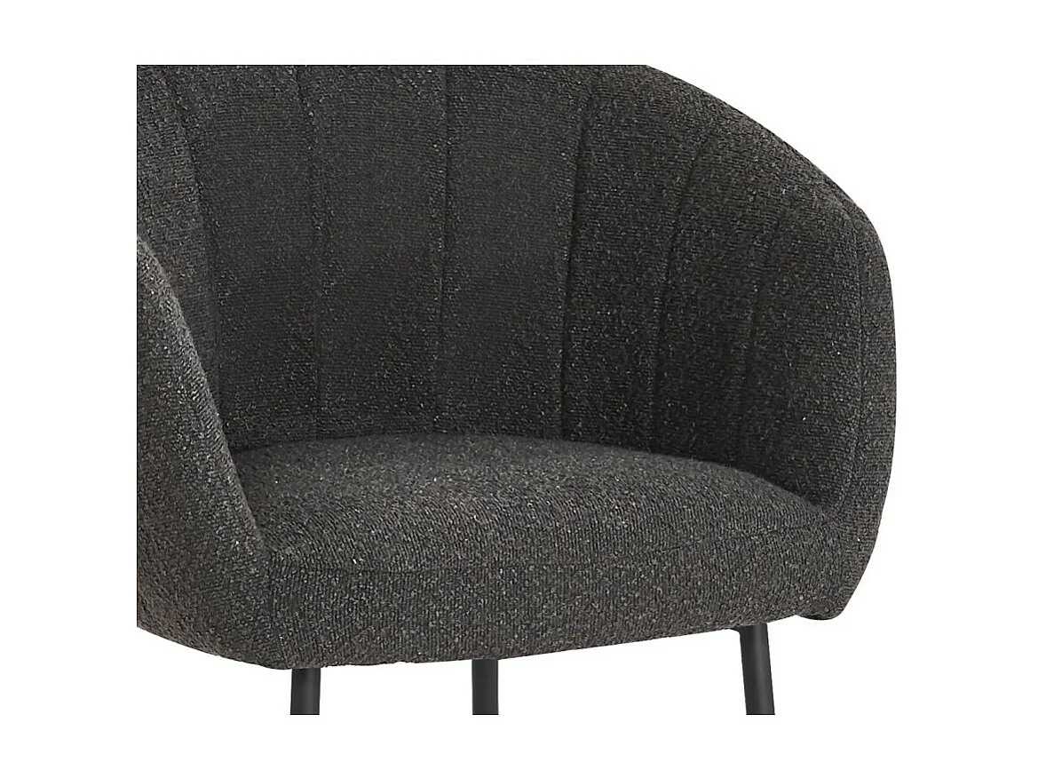 Stuhl SEVILLE Schlingenstoff Grau, Maße H79 x L57 x T62, ideal für Ihre Küche oder Ihr Esszimmer.