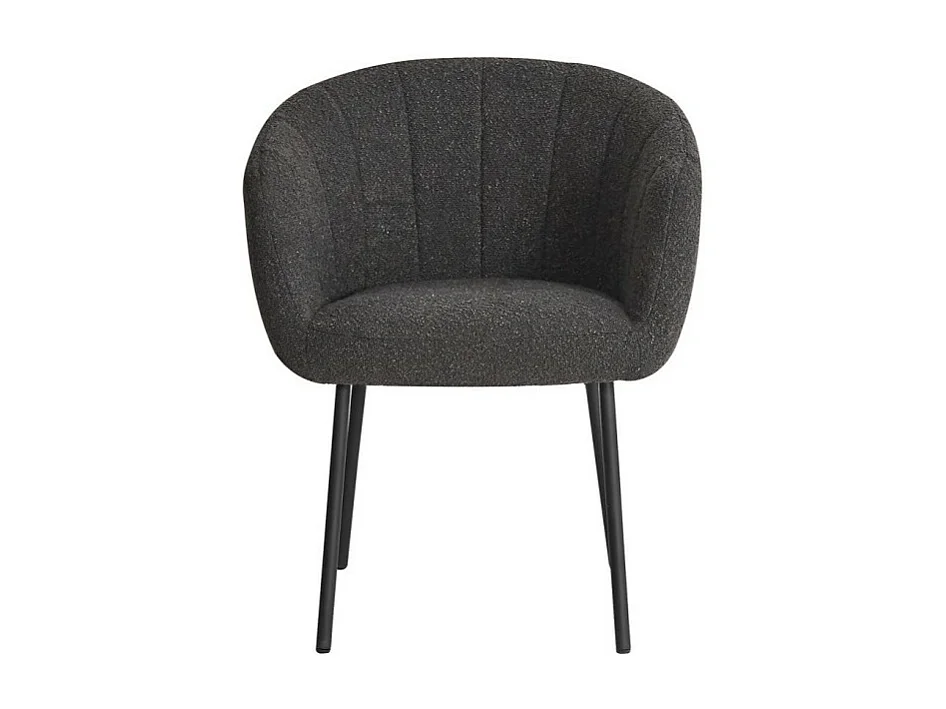 Stuhl SEVILLE Schlingenstoff Grau, Maße H79 x L57 x T62, ideal für Ihre Küche oder Ihr Esszimmer.