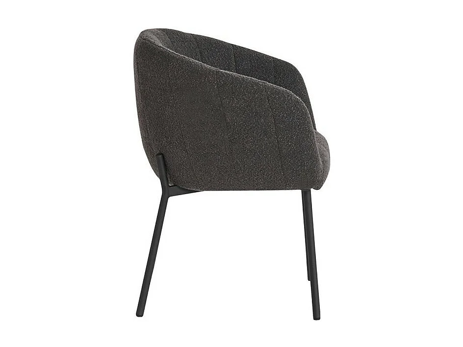 Stuhl SEVILLE Schlingenstoff Grau, Maße H79 x L57 x T62, ideal für Ihre Küche oder Ihr Esszimmer.