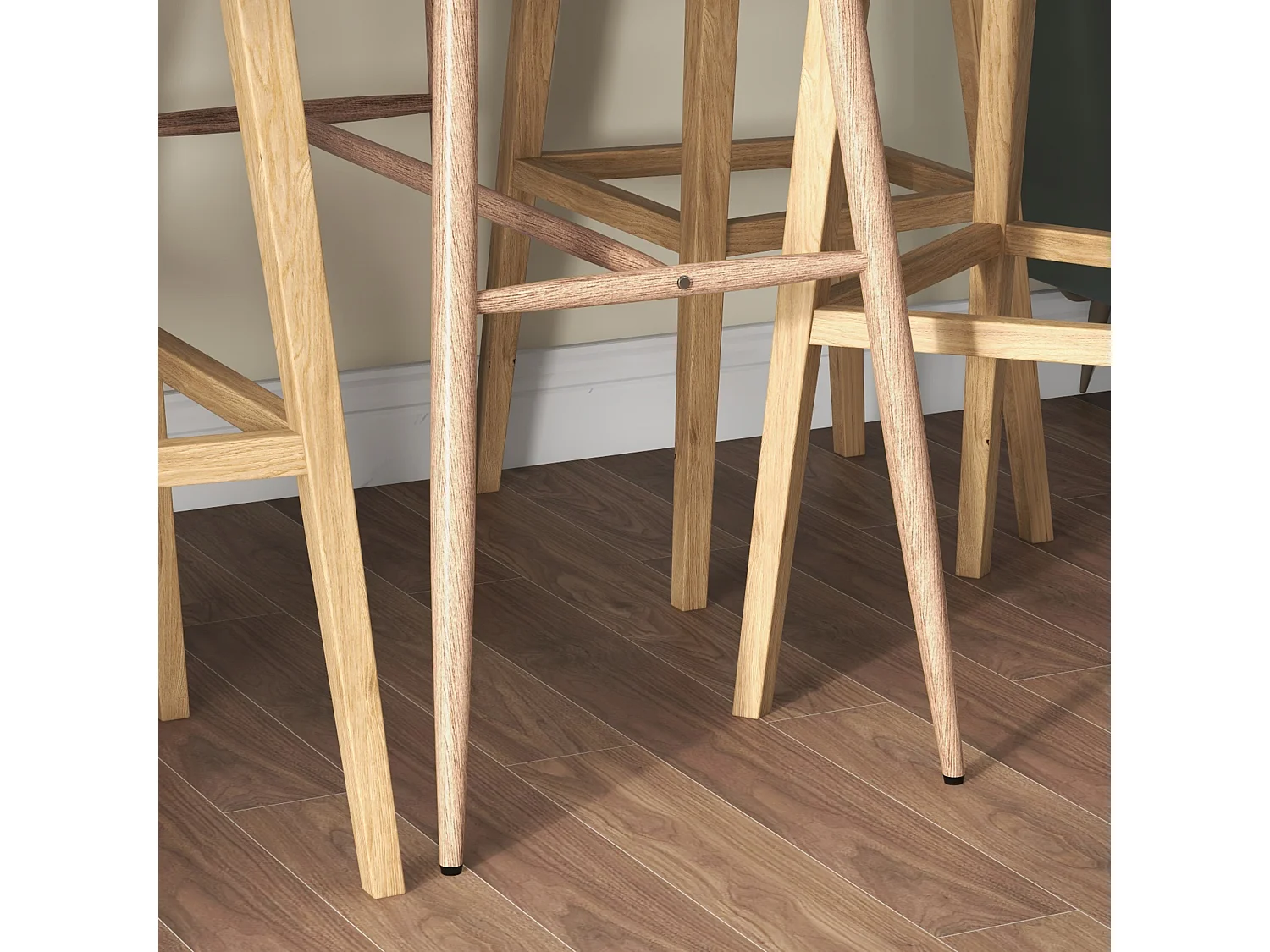 Table de bar rectangulaire style scandinave - dim. 120L x 60l x 98H cm - châssis piètement acier aspect bois plateau MDF blanc