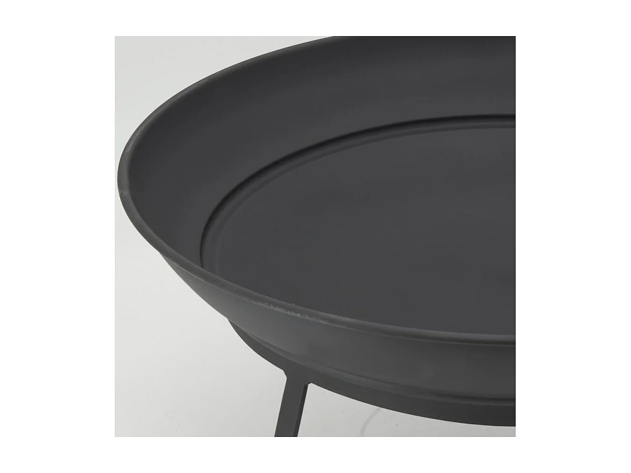 Brasero en métal noir