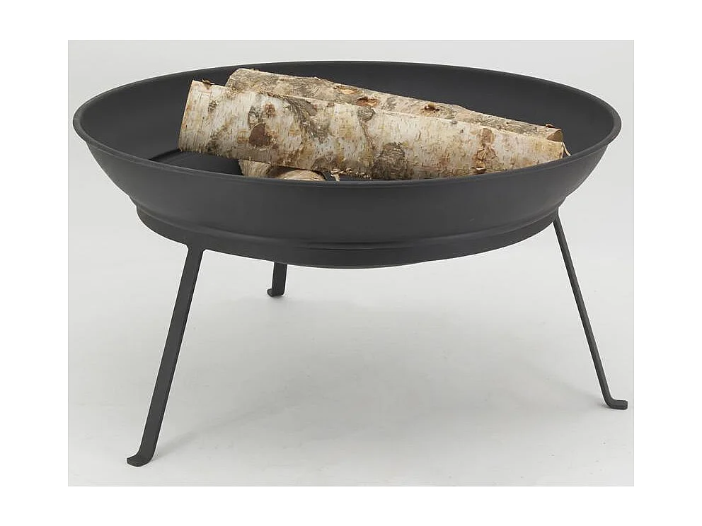 Brasero en métal noir