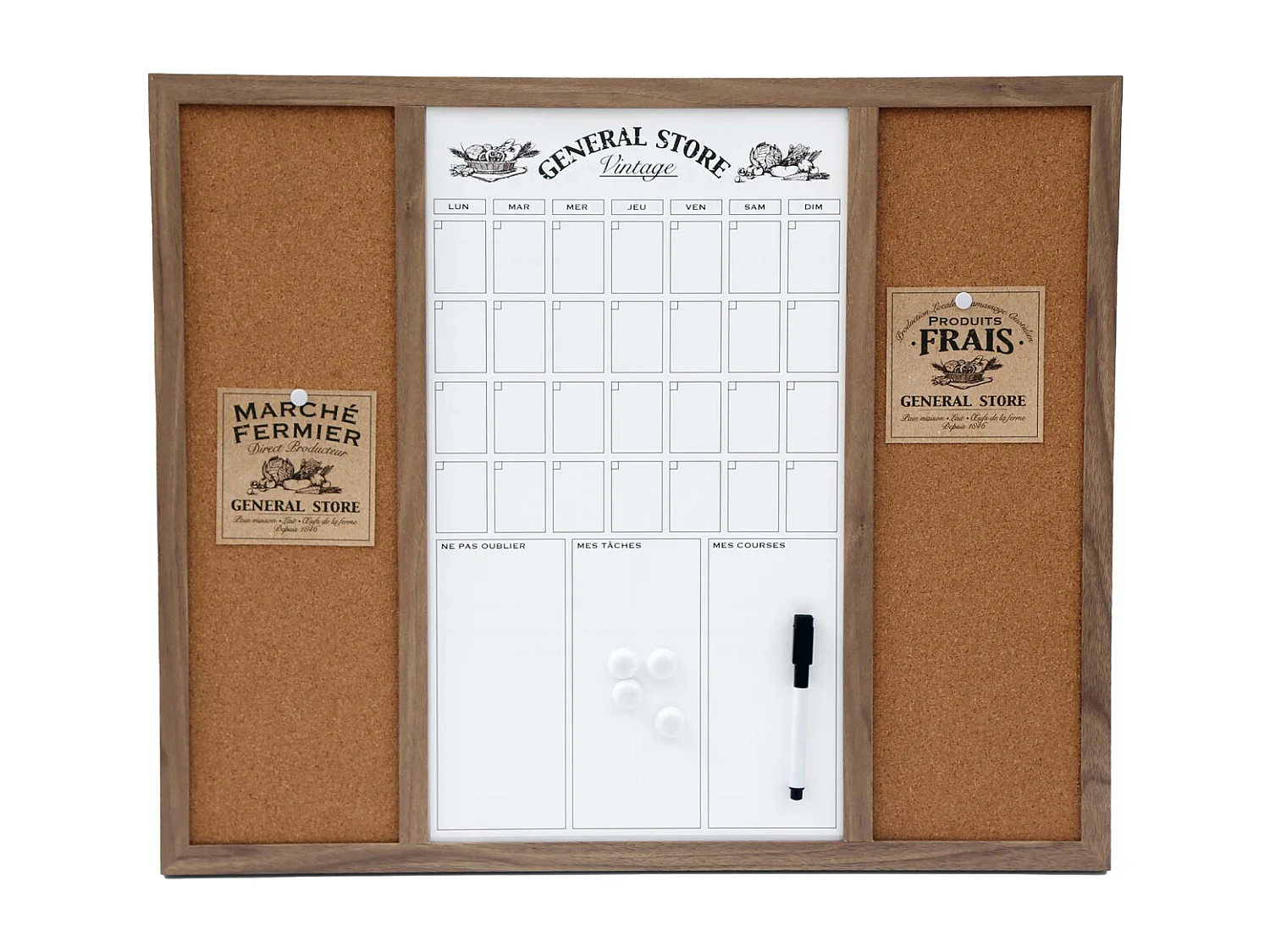 Tableau Semainier General Store 50 x 60 cm