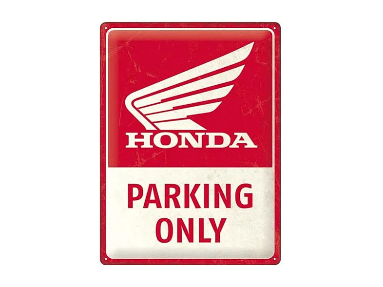 Plaque décorative en métal en relief 40 x 30 cm Honda MC - Parking Only