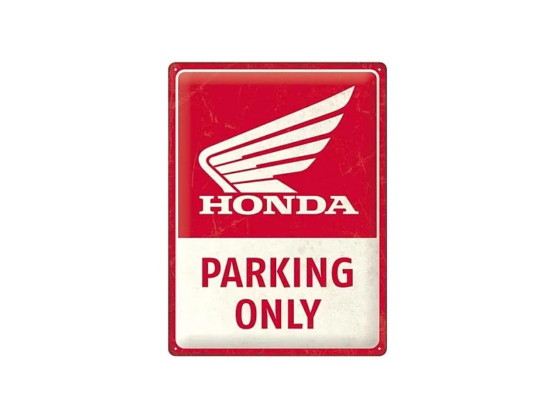 Plaque décorative en métal en relief 40 x 30 cm Honda MC - Parking Only