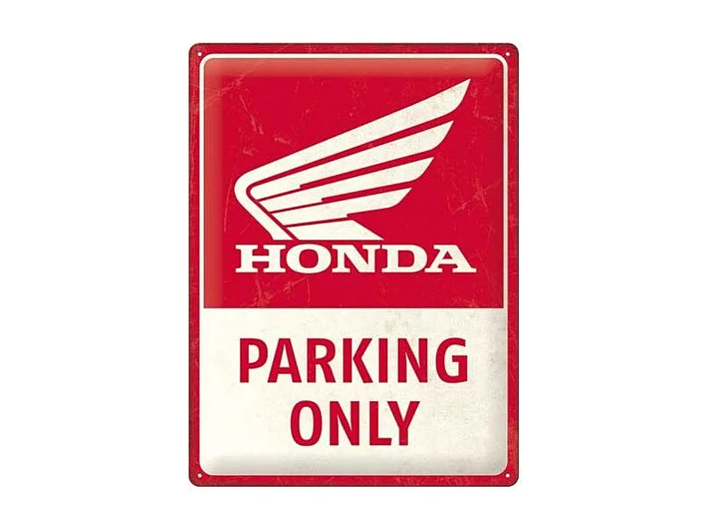Plaque décorative en métal en relief 40 x 30 cm Honda MC - Parking Only