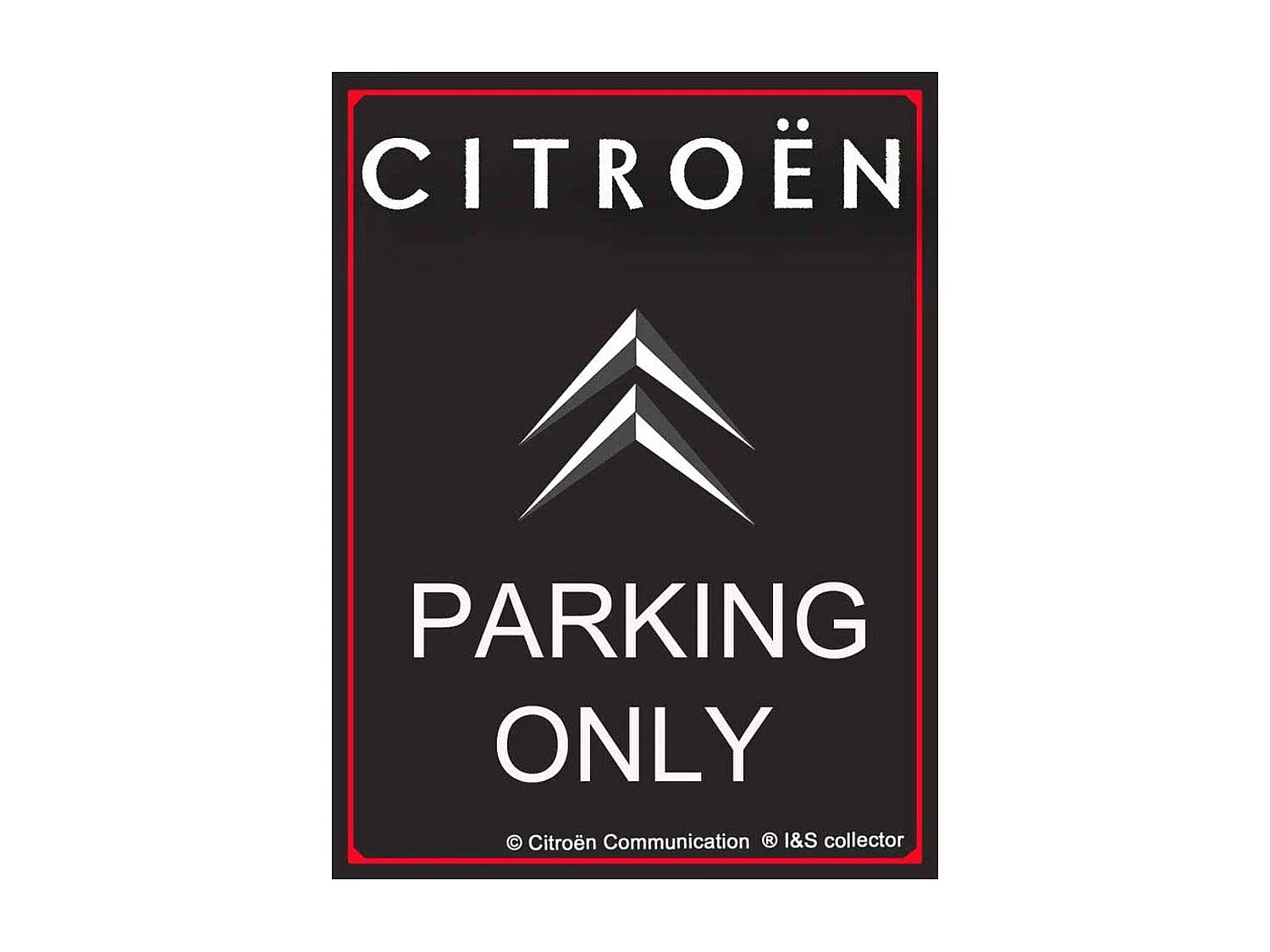 Plaque décorative en métal en relief 40 x 30 cm Citroën Parking Only