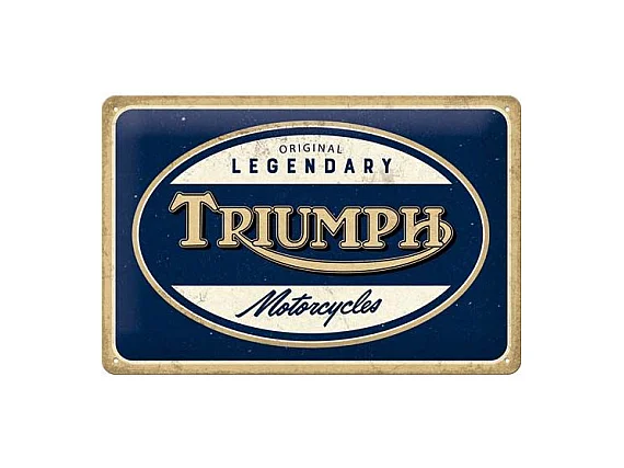 Plaque décorative en métal en relief 30 x 20 cm Triumph - Motorcycles