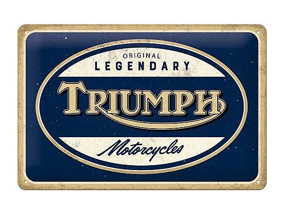 Plaque décorative en métal en relief 30 x 20 cm Triumph - Motorcycles