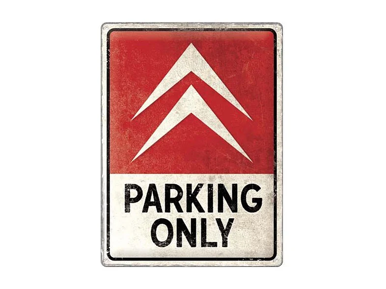 Plaque décorative en métal en relief 40 x 30 cm Citroën - Parking Only