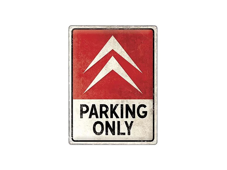 Plaque décorative en métal en relief 40 x 30 cm Citroën - Parking Only