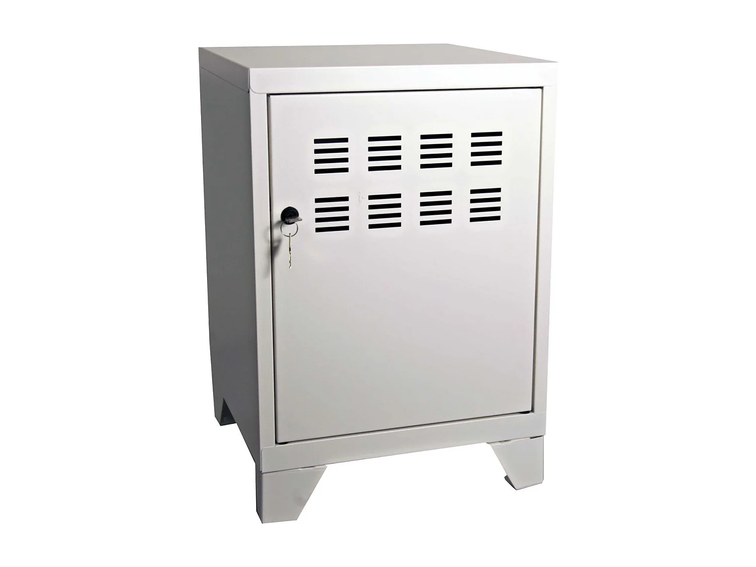 Casier de rangement en métal pour enfants 59 cm Blanc mat