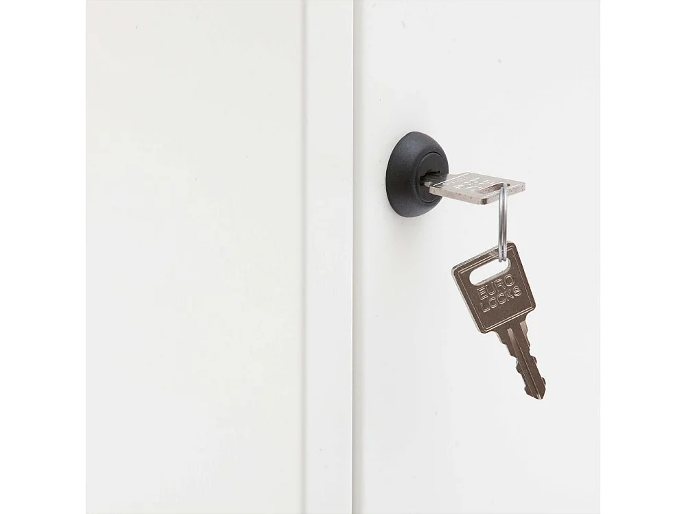 Casier de rangement en métal pour enfants 59 cm Blanc mat