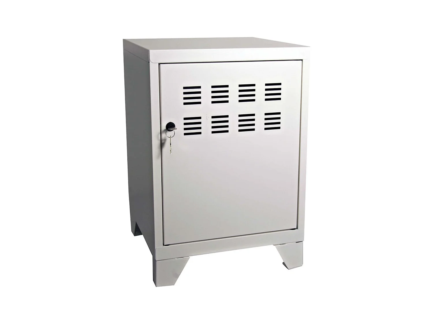 Casier de rangement en métal pour enfants 59 cm Blanc mat