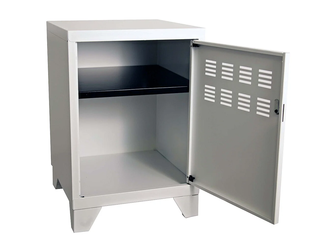 Casier de rangement en métal pour enfants 59 cm Blanc mat