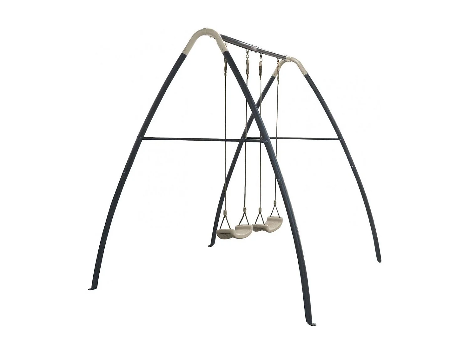 Portique balançoire double en métal Swing