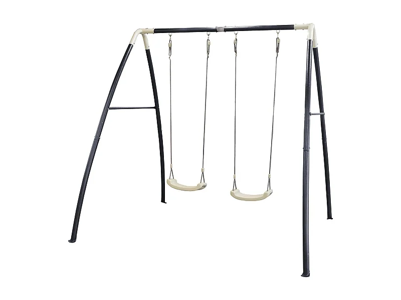 Portique balançoire double en métal Swing