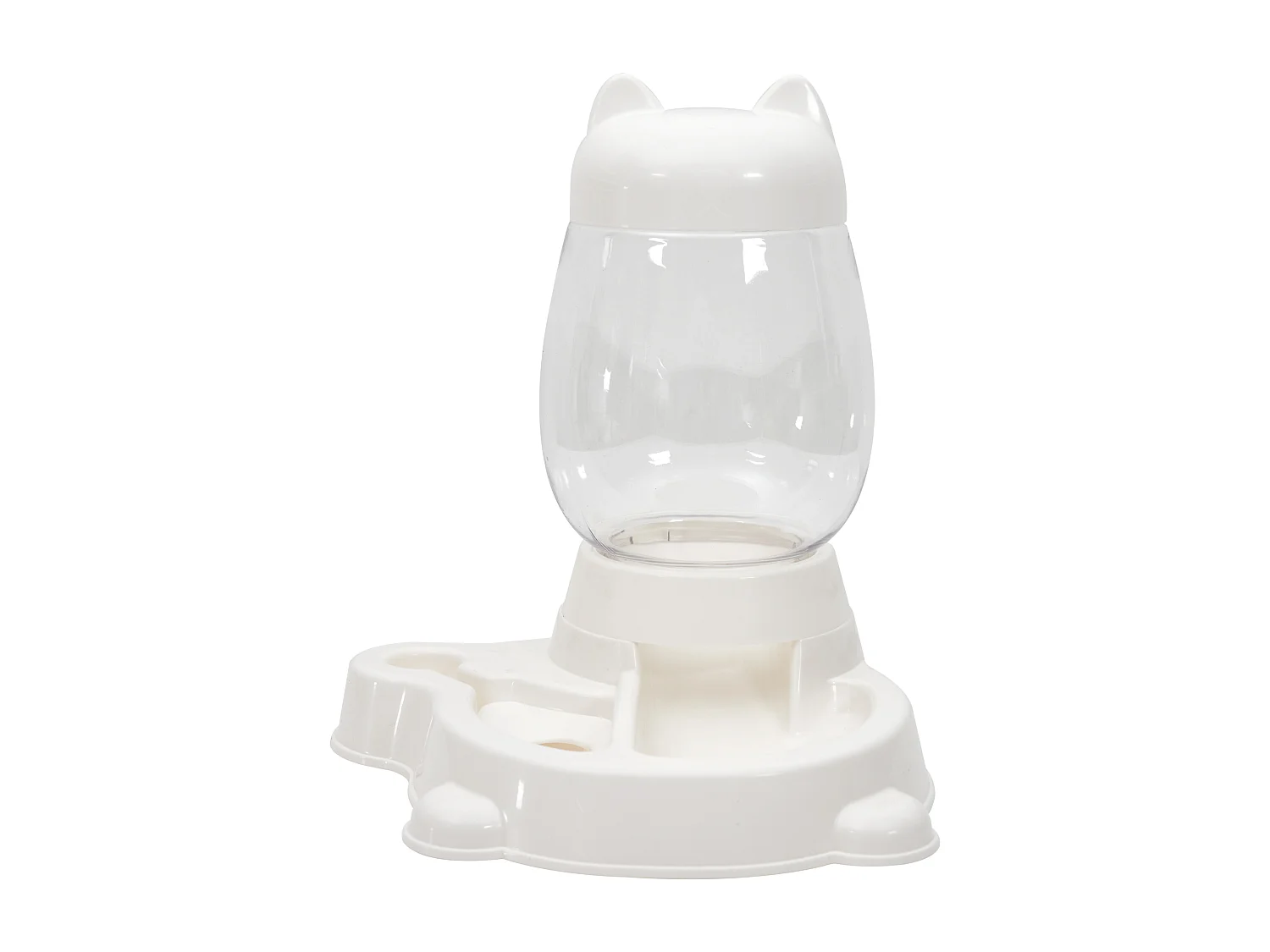 Distributeur Eau Et Croquette Pour Animaux Blanc