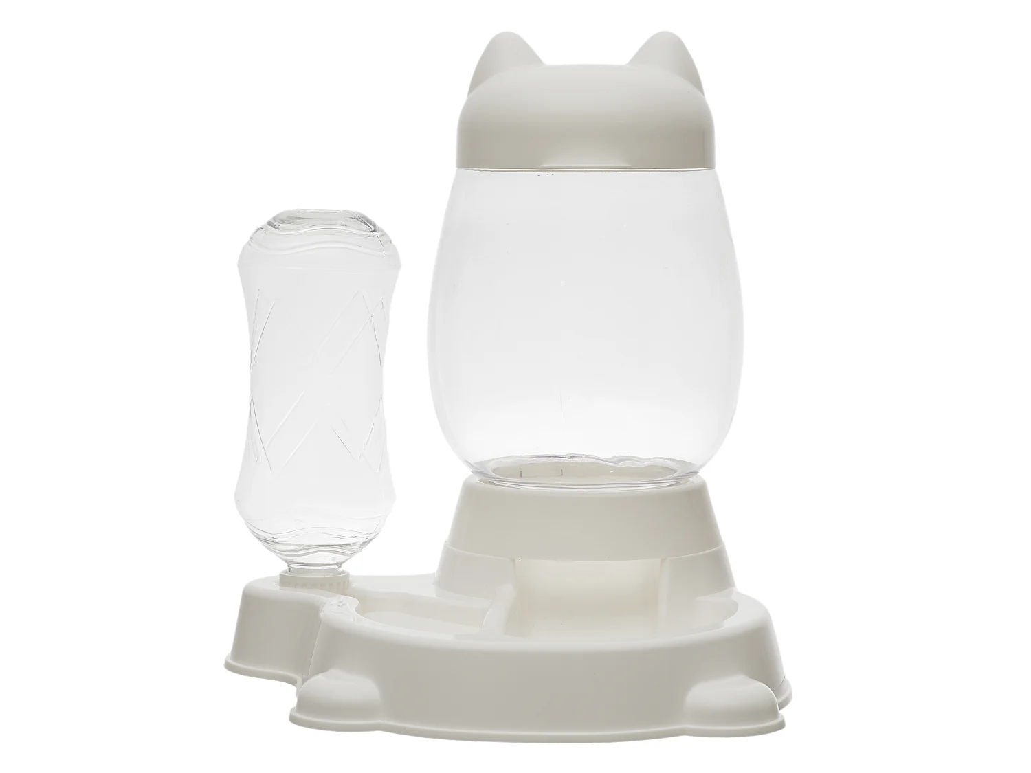 Distributeur d'eau et croquettes - THE CONCEPT FACTORY - Ergonomique - Surélevé - Blanc