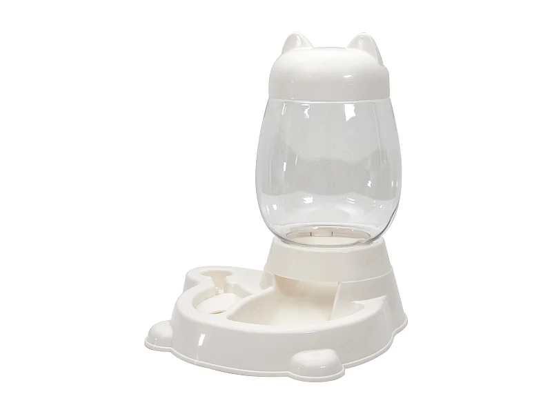 Distributeur Eau Et Croquette Pour Animaux Blanc