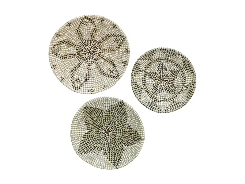Décoration murale en jonc de mer rond