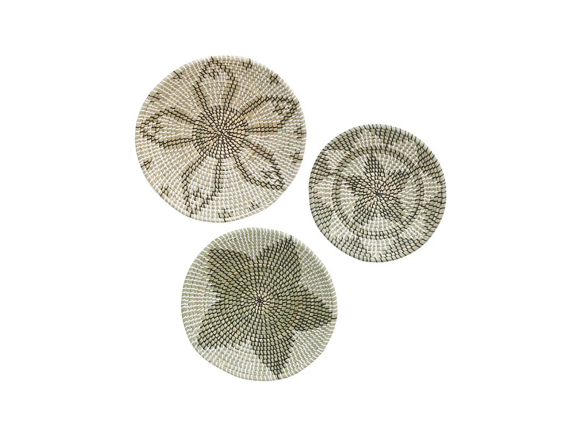 Décoration murale en jonc de mer rond