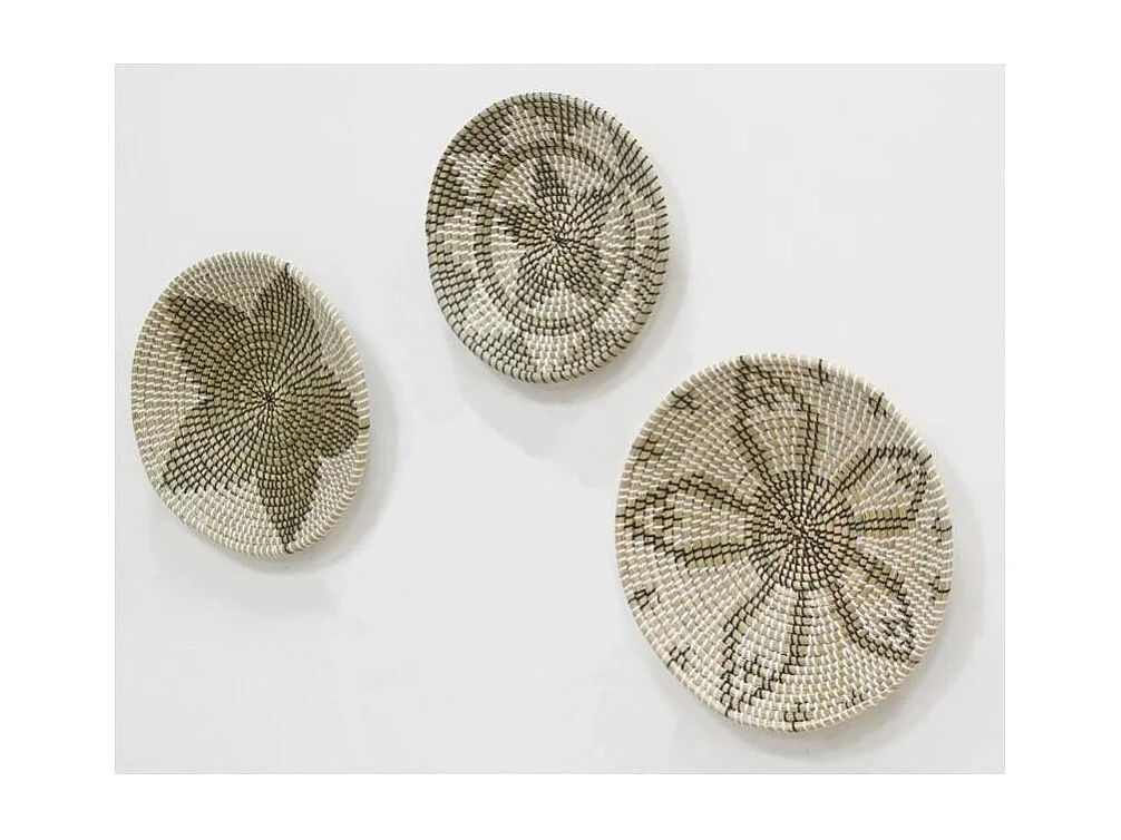 Décoration murale en jonc de mer rond