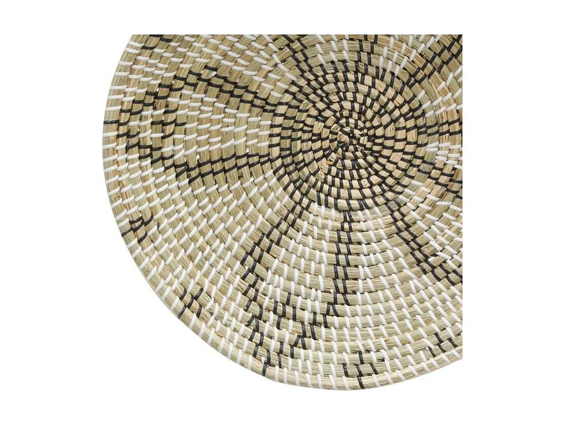 Décoration murale en jonc de mer rond