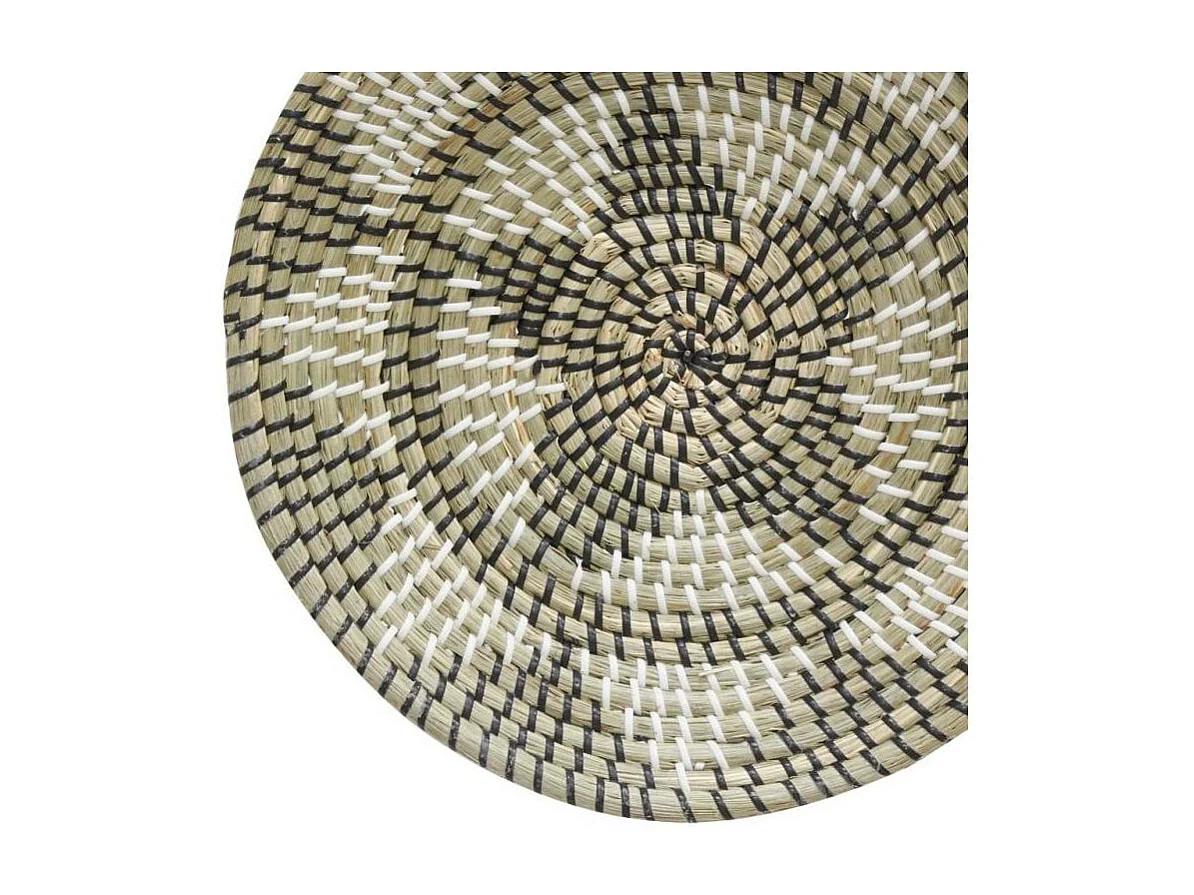 Décoration murale en jonc de mer rond