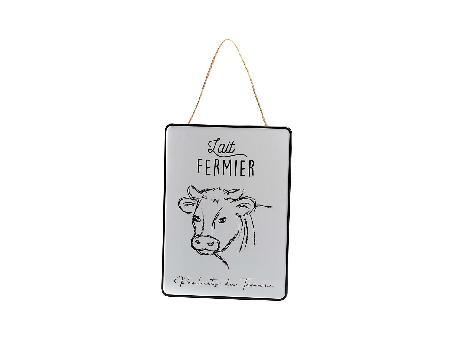 Plaque décorative en métal Lait fermier