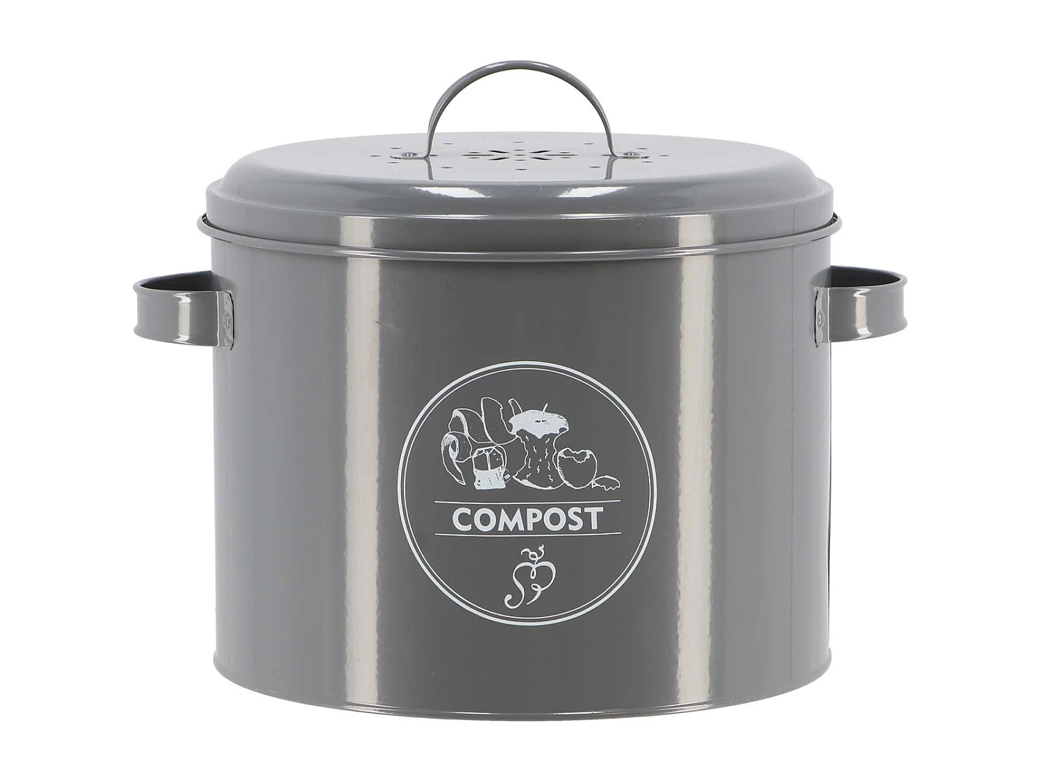 Poubelle de cuisine à compost ronde 6 litres