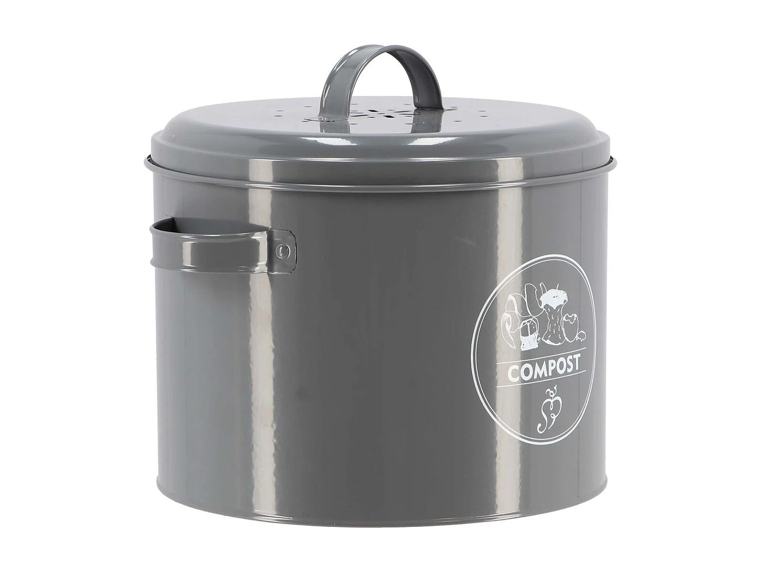 Poubelle de cuisine à compost ronde 6 litres