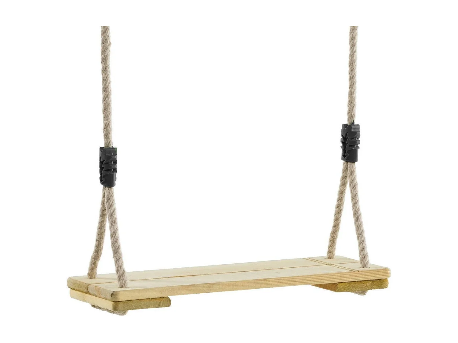 Balançoire bois avec cordes chanvre (Lot de 2)