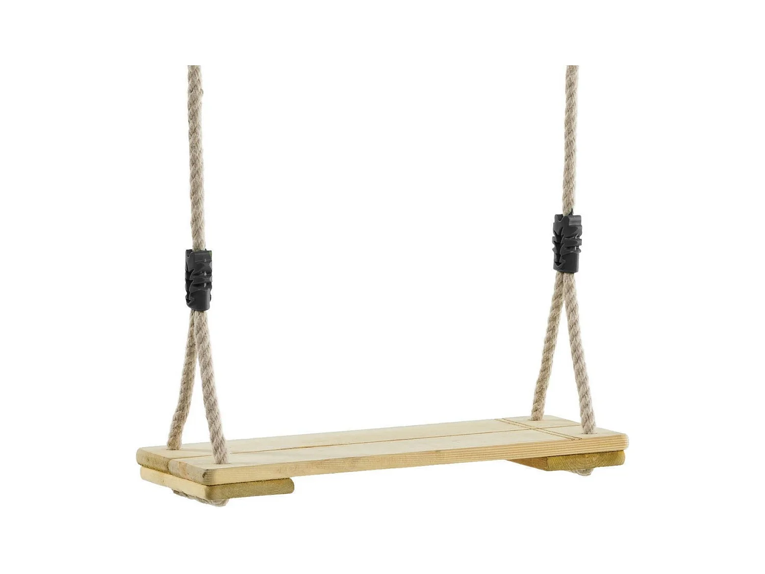 Balançoire bois avec cordes chanvre (Lot de 2)