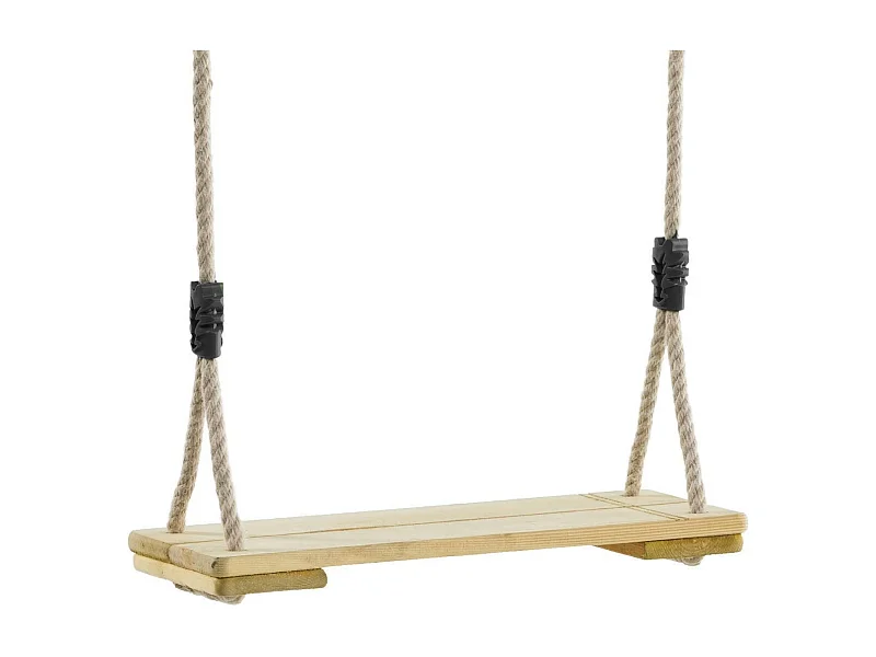 Balançoire bois avec cordes chanvre (Lot de 2)