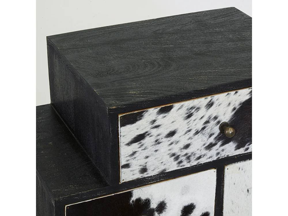 Grande commode Zigzag Vache noire