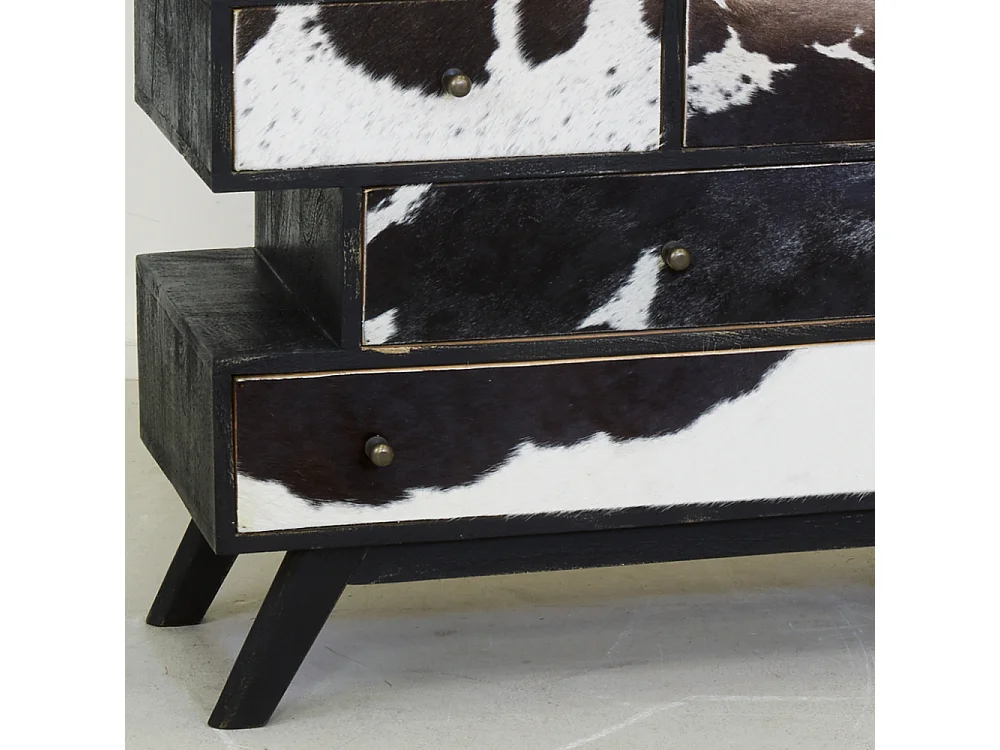 Grande commode Zigzag Vache noire