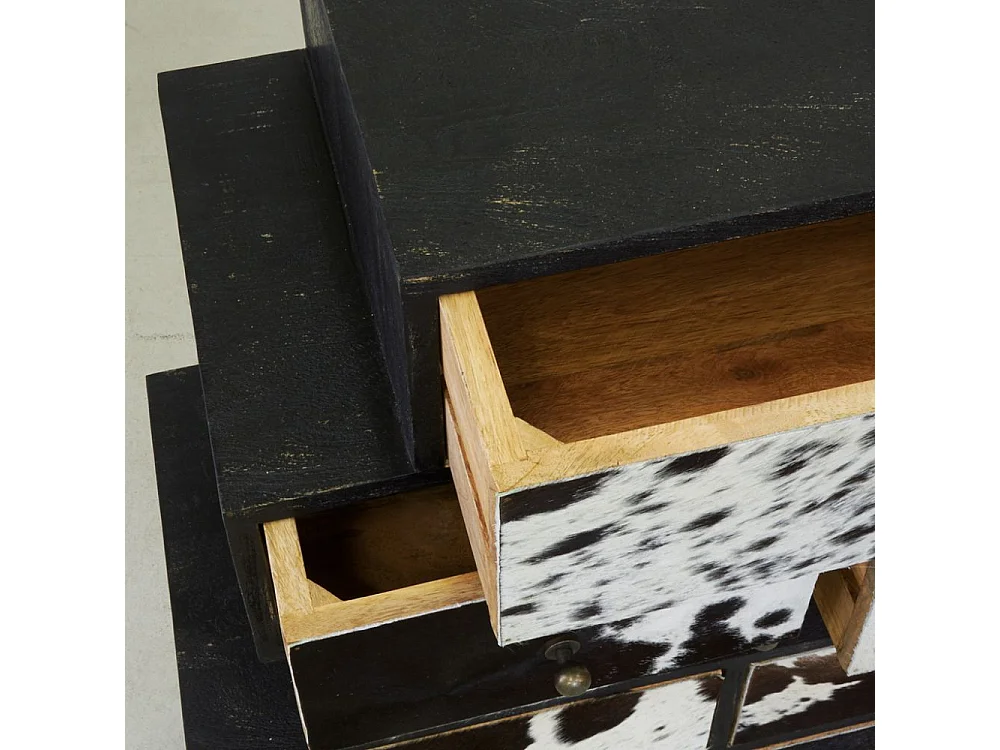 Grande commode Zigzag Vache noire