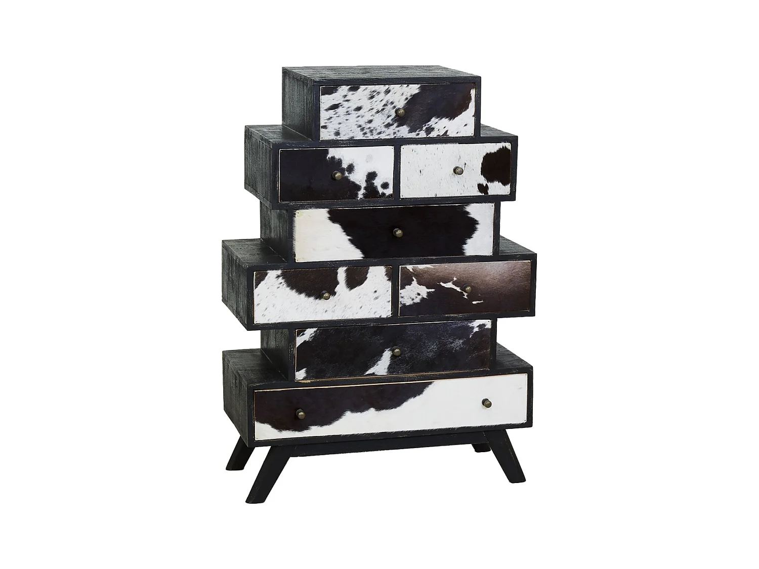 Grande commode Zigzag Vache noire