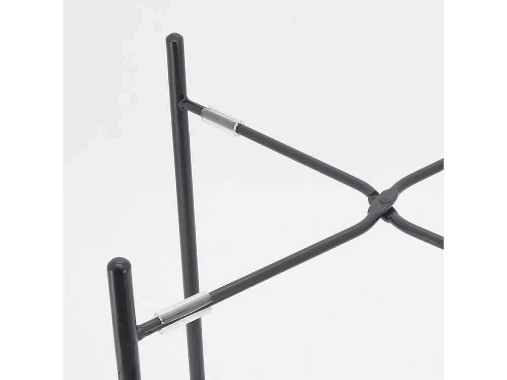 Table ronde en métal et jonc