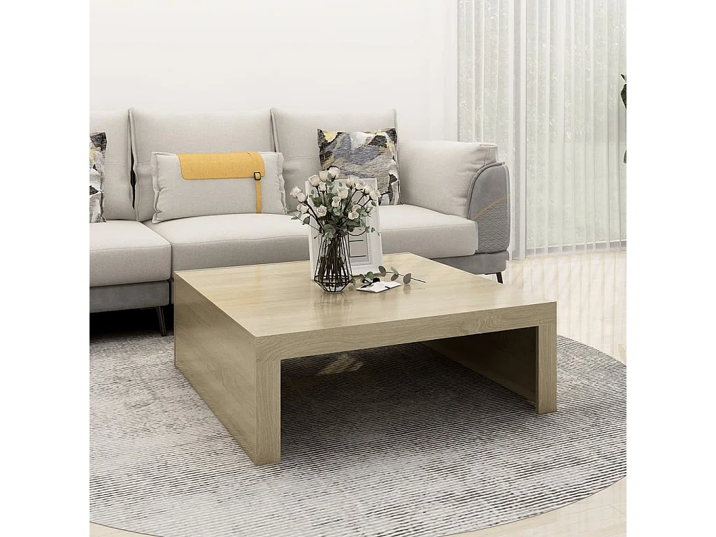 Couchtisch Sonoma-Eiche 100x100x35 cm Holzwerkstoff