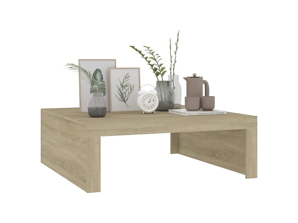 Table basse Chêne sonoma 100x100x35 cm Bois d'ingénierie