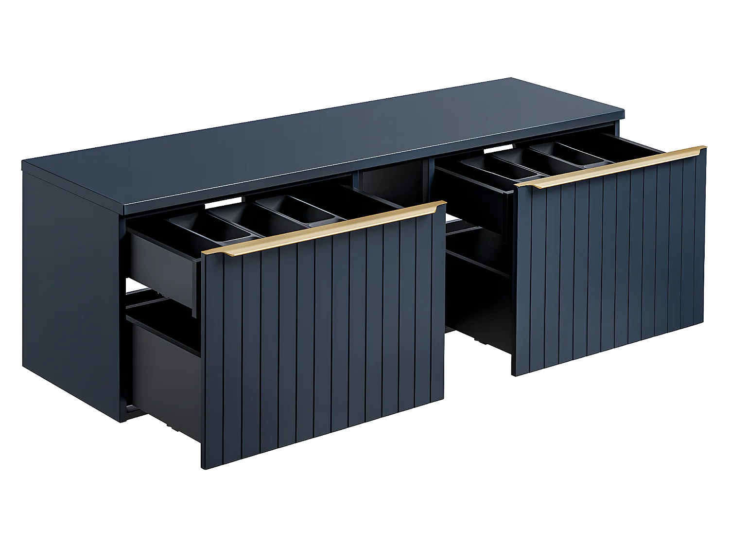 Meuble sous-vasque 140cm 2 niches Éros Bleu