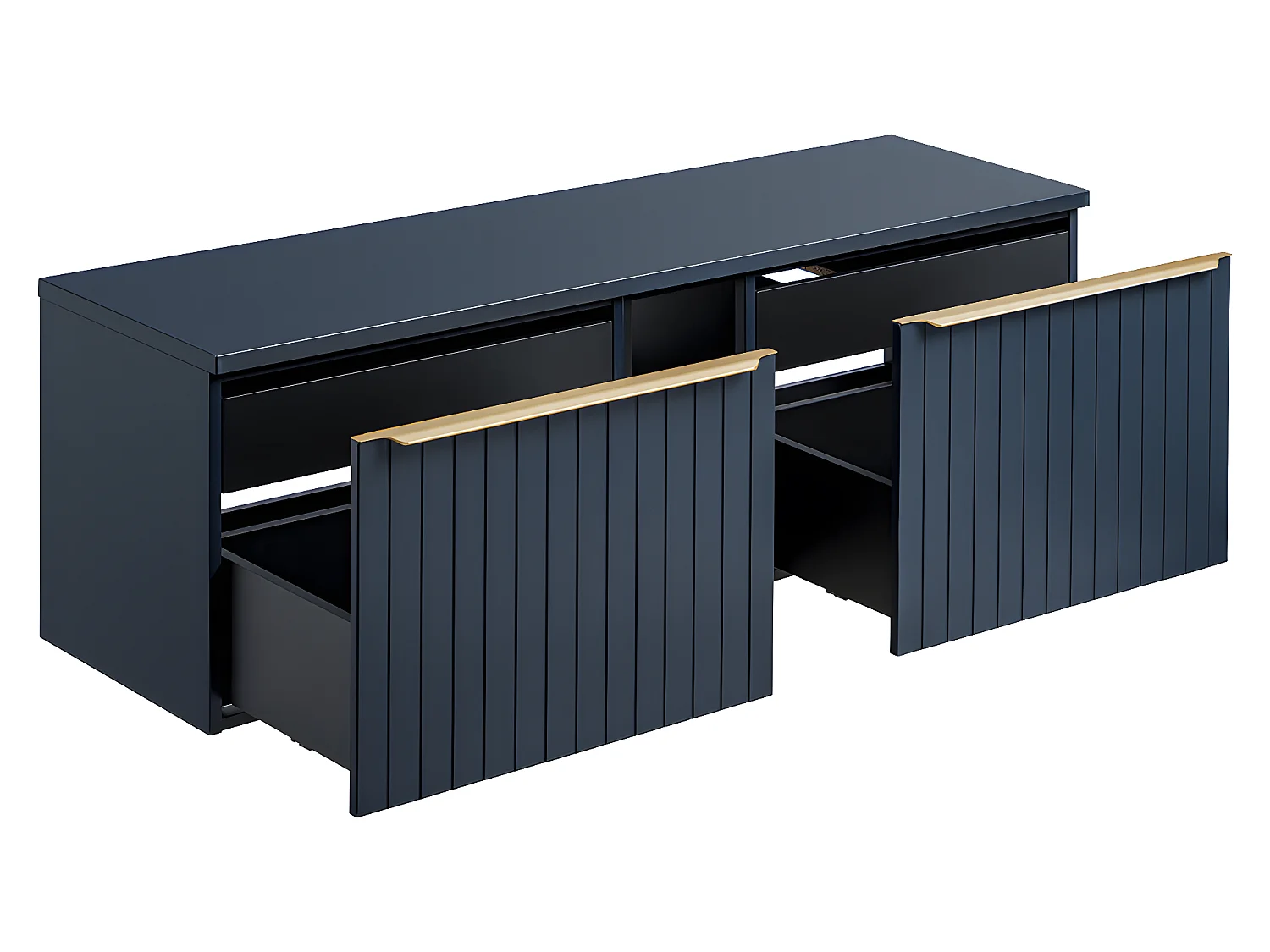 Meuble sous-vasque 140cm 2 niches Éros Bleu