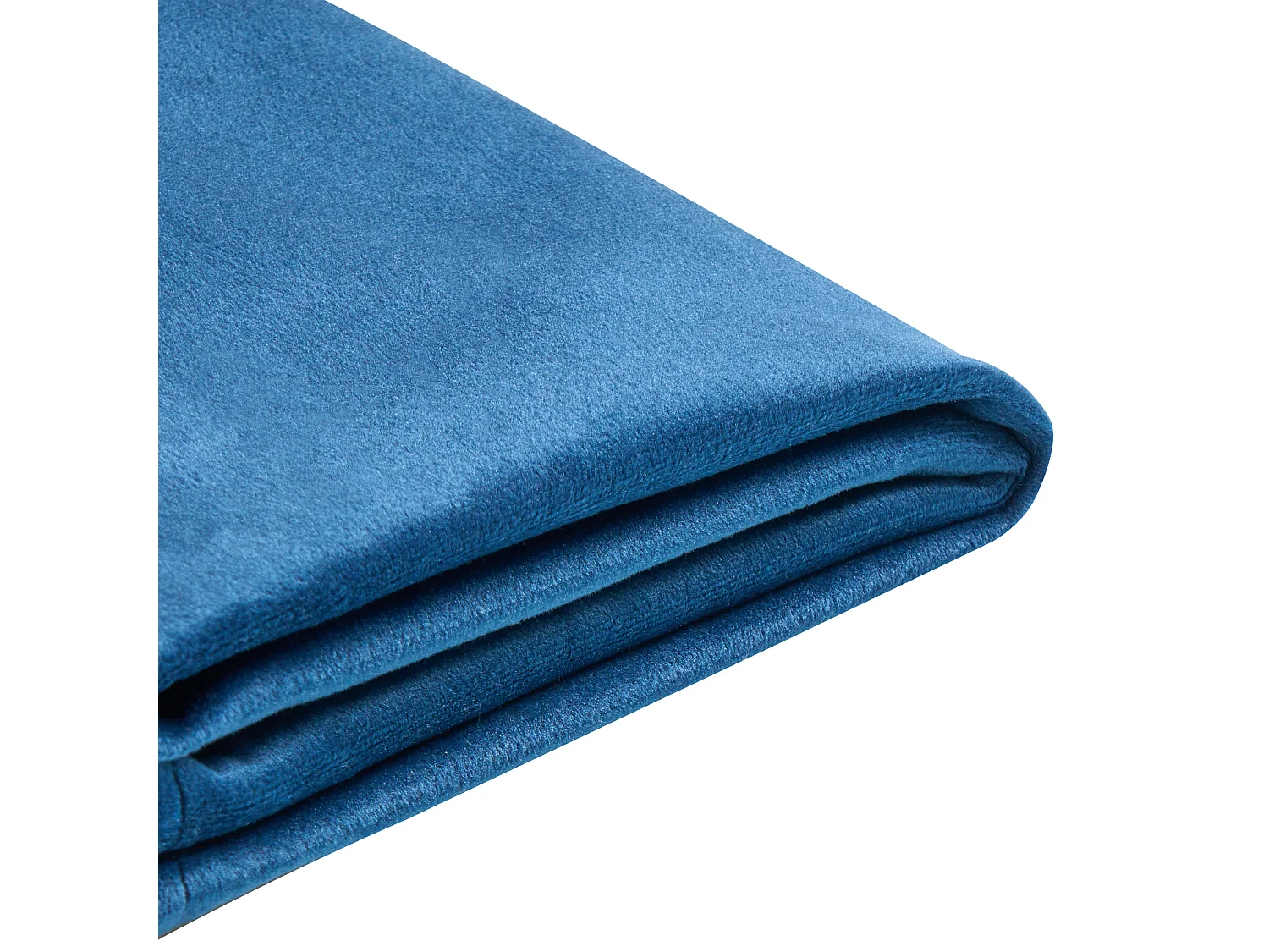 Lit avec sommier Velours FITOU 140 x 200 cm Bleu foncé