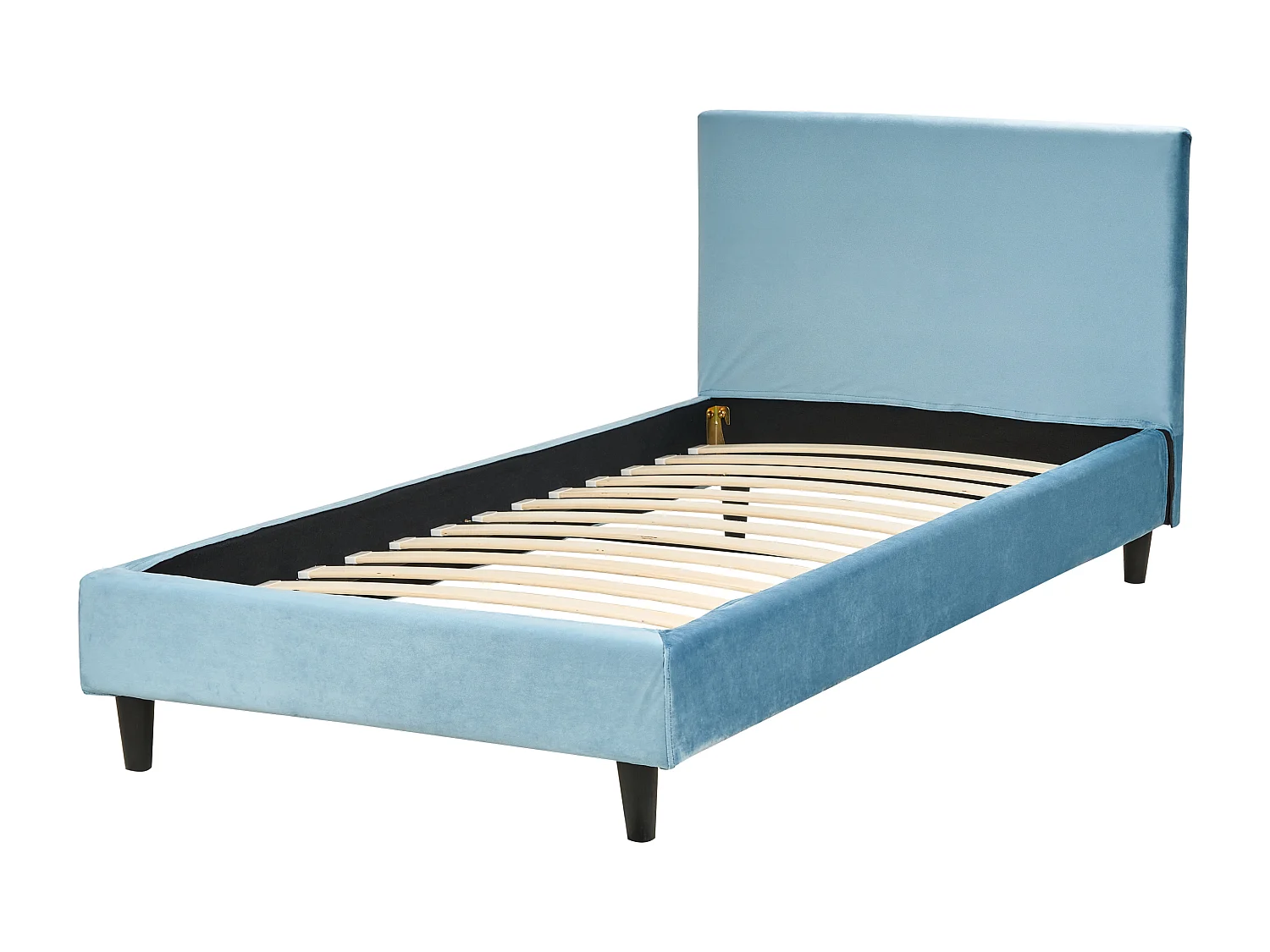 Bed fluweel lichtblauw 90 x 200 cm FITOU