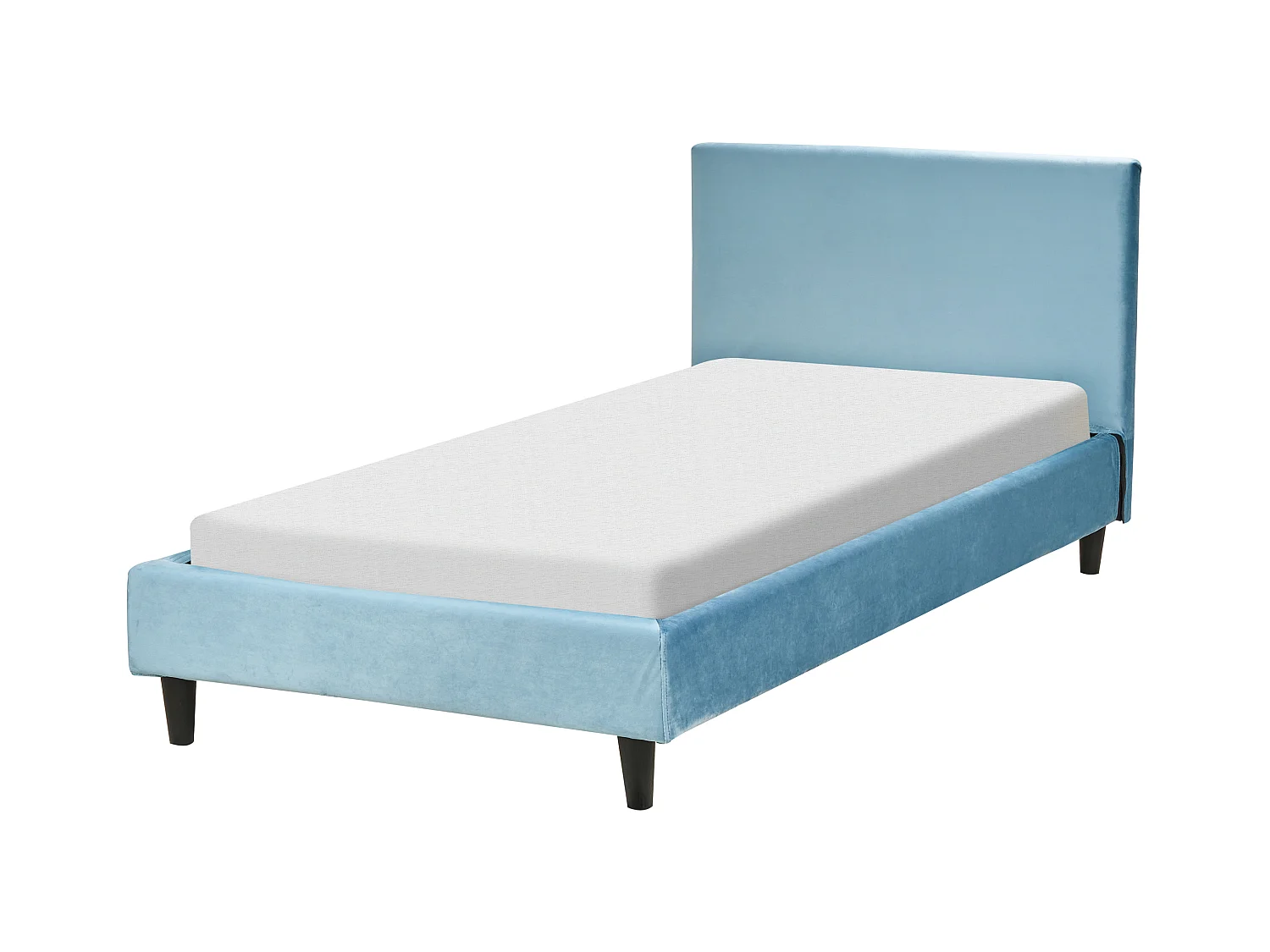 Bed fluweel lichtblauw 90 x 200 cm FITOU