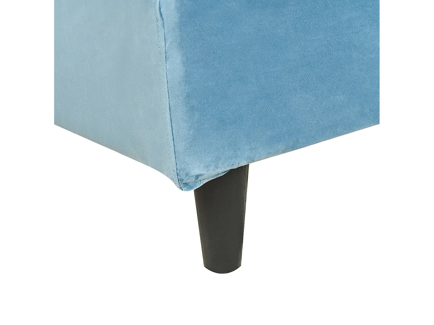 Lit avec sommier Velours FITOU 90 x 200 cm Bleu clair