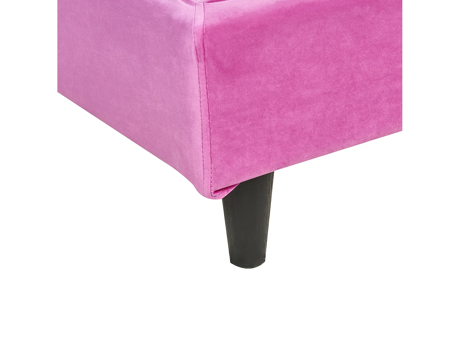 Lit avec sommier Velours FITOU 90 x 200 cm Rose fushia